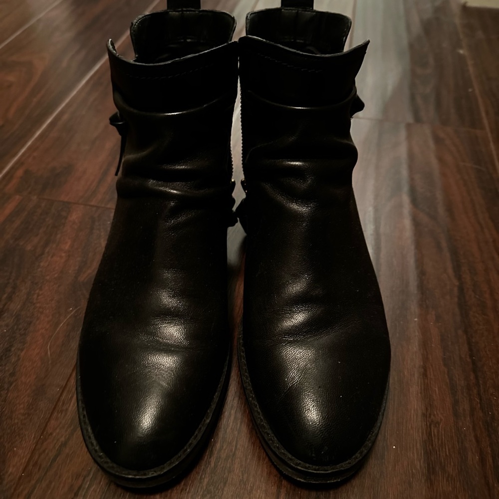 Lightly used black booties